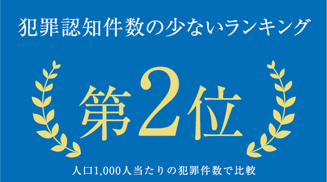 神奈川県市部（人口10万人以上）犯罪認知件数の少ないランキング第2位
